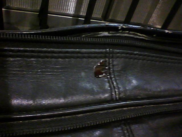 Okay. THIS is going to bother me. About to go through TSA and notice a dime-sized drop of fresh blood on my bag. I check my hands, fingers...nothing. Somewhere between the hotel shuttle, checkin and x-ray, someone bled on my bag